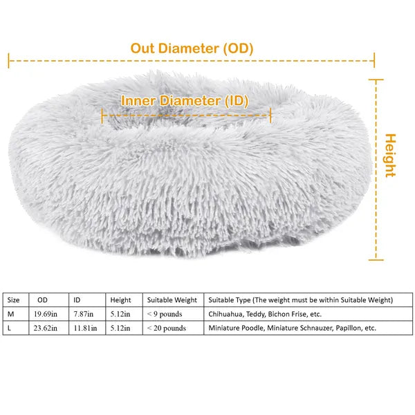 VGG Premium Pet Dog Bed Soft Warm Fleece Puppy Cat Bed Dog Cozy Nest Sofa Bed Cushion L Size