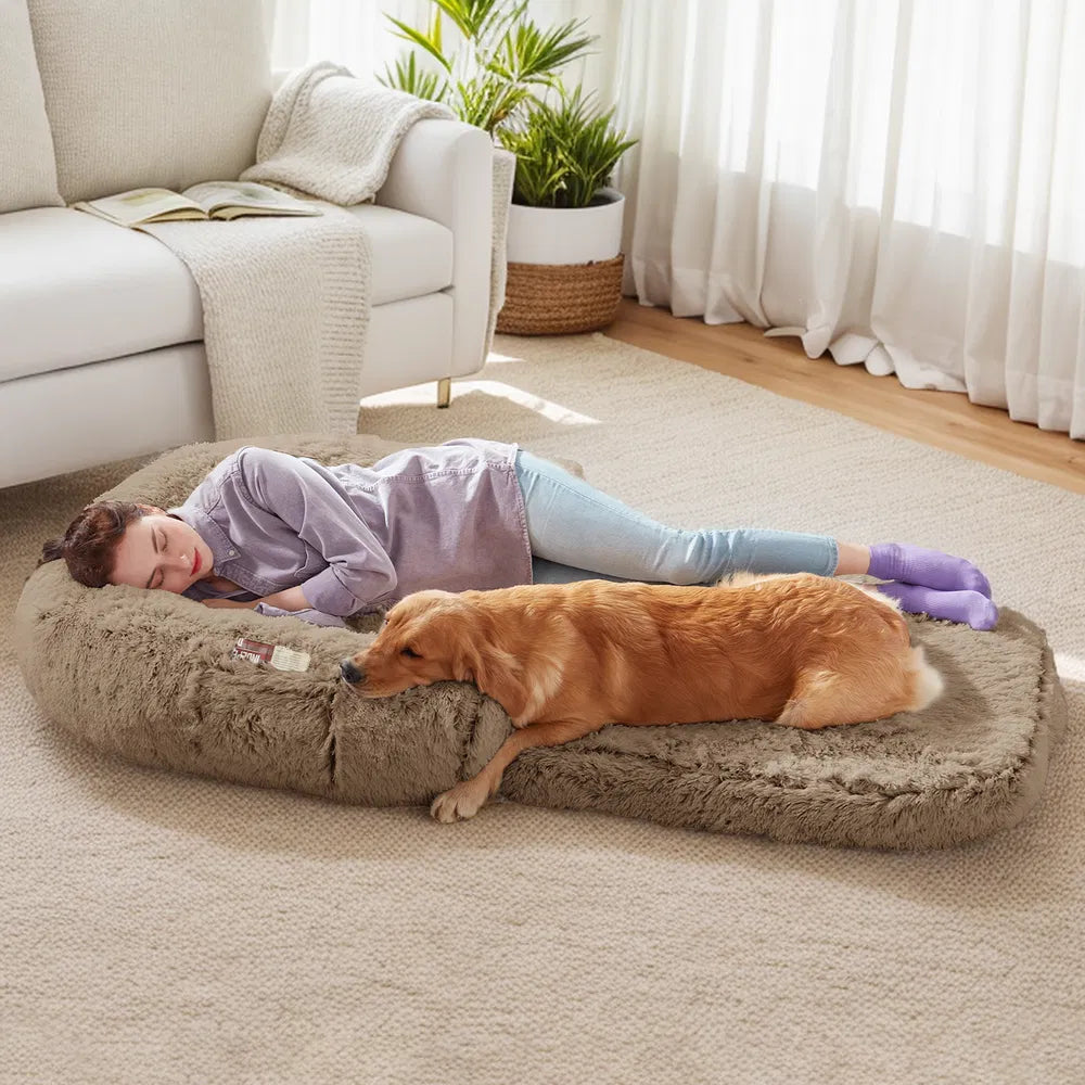 VGG Human Dog Bed 71 X 43 X12 Dog Beds For Large Dogs Foldable Plush Washable Dog Bed For People Doze Off, Orthopedic Dog Beds For Humans Size Fits You And Pets
