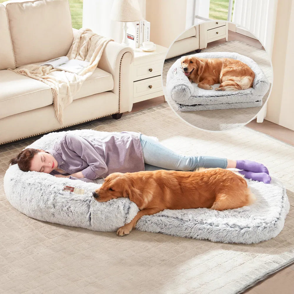VGG Human Dog Bed 71 X 43 X12 Dog Beds For Large Dogs Foldable Plush Washable Dog Bed For People Doze Off, Orthopedic Dog Beds For Humans Size Fits You And Pets