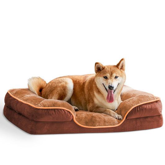 VGG Memory Foam Pet Bed For Small Dogs & Cats With Washable Removable Cover Non-Slip Base Waterproof Liner